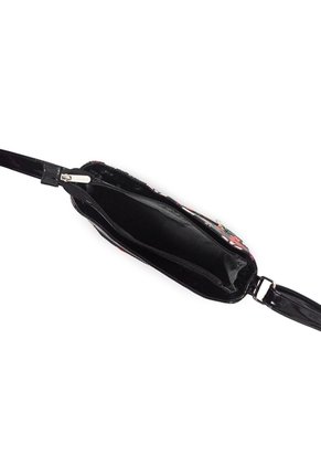 Bolso Manos Libres Mediano 792 Floralia Negro 