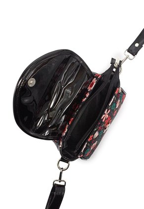 Cartera Manos Libres Macoly 876 Floralia Negro