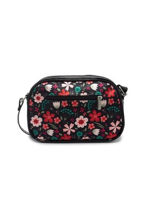Bolso Manos Libres Macoly 862 Floraria Negro