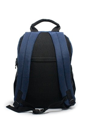 Morral Mediano Macoly 322 Lona Negro X Azul Oscuro