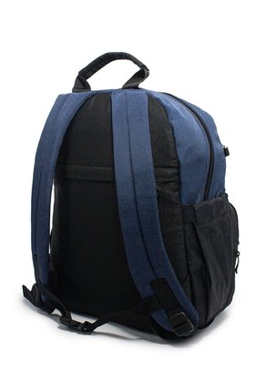 Morral Mediano Macoly 322 Lona Negro X Azul Oscuro