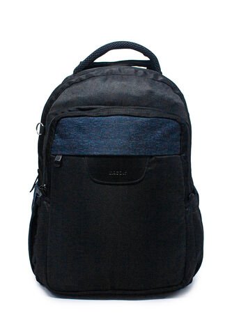 Morral Grande Macoly 268 Lona Negro  X Azul Oscuro Macoly