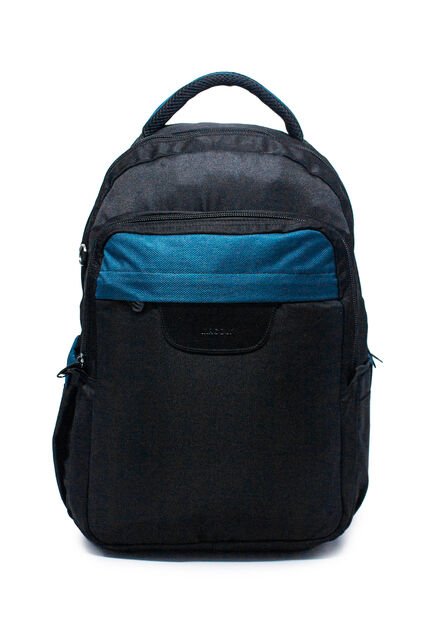 Morral Grande Macoly 268 Lona Negro  X Azul Petroleo