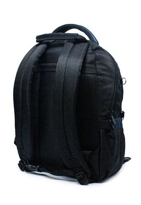 Morral Grande Macoly 268 Lona Negro  X Azul Oscuro