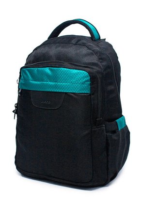 Morral Grande Macoly 268 Lona Negro  X Verde Aguamarina