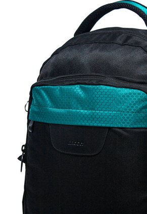 Morral Grande Macoly 268 Lona Negro  X Verde Aguamarina
