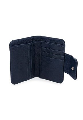 Billetera Mini Macoly A018 Cuero Azul Liso