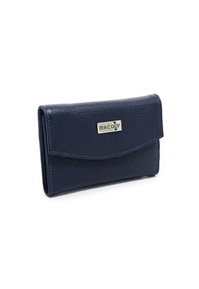 Billetera Mini A035 Cuero Azul Liso