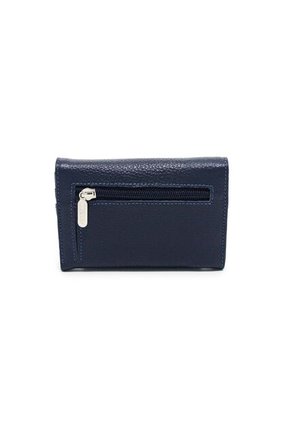 Billetera Mini A035 Cuero Azul Liso