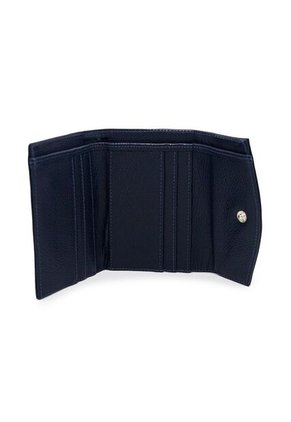 Billetera Mini A035 Cuero Azul Liso