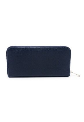 Billetera Grande Macoly A04 Cuero Azul Liso