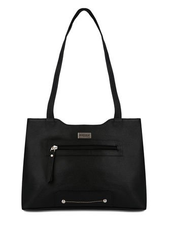 Bolso De Hombro 816 Cuero Negro Macoly