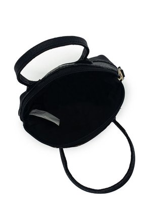 Monedero Cuero Tala Negro Manija Pajaros