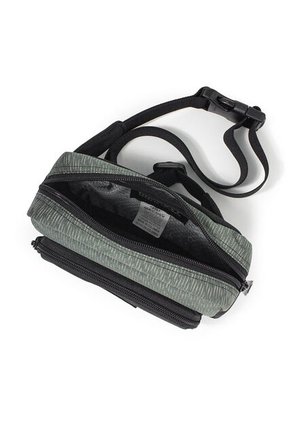 Canguro En Lona 292  Correa Corta Para Uso Riñonera Negro X Gris Electron