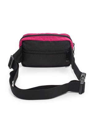 Canguro En Lona 292  Correa Corta Para Uso Riñonera Negro X Fucsia