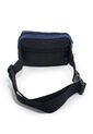 Canguro En Lona 292  Correa Corta Para Uso Riñonera Negro X Azul Oscuro de Macoly