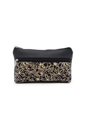 Cosmetiquera, Monedero Y Porta Esferos Grande Yacar Negro Valparaiso