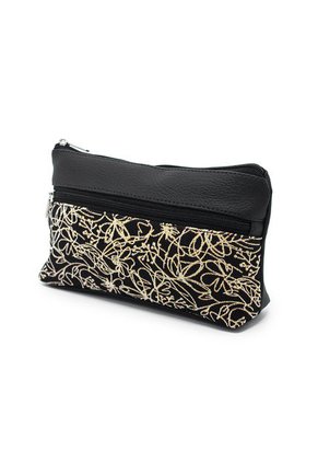 Cosmetiquera, Monedero Y Porta Esferos Grande Yacar Negro Valparaiso