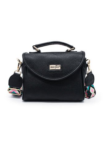 Bolso Manos Libres M876 Cuero X Reata Oro Macoly