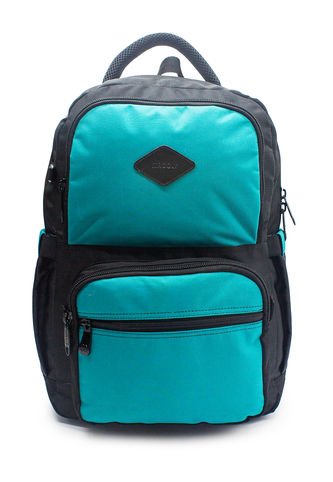 Morral Grande Macoly 297 Lona Negro X Verde Turquesa Macoly