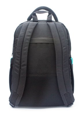 Morral Grande Macoly 297 Lona Negro X Verde Turquesa