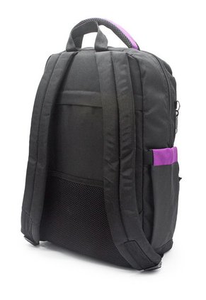 Morral Grande Macoly 297 Lona Negro X Morado