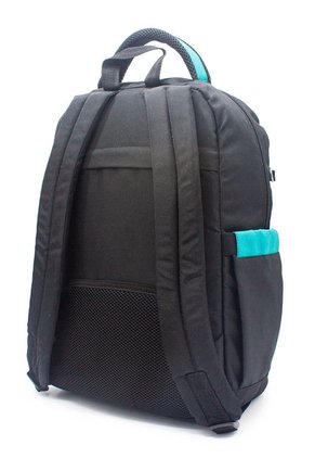 Morral Grande Macoly 297 Lona Negro X Verde Turquesa