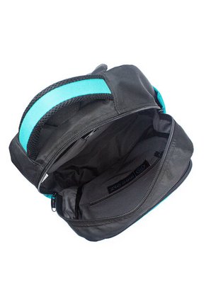 Morral Grande Macoly 297 Lona Negro X Verde Turquesa