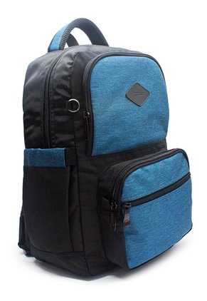Morral Grande Macoly 297 Lona Negro X Azul Petroleo