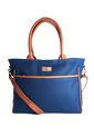 Bolso De Hombro Grande Macoly 870 Mix Azul X Miel de Macoly