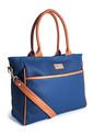 Bolso De Hombro Grande Macoly 870 Mix Azul X Miel de Macoly