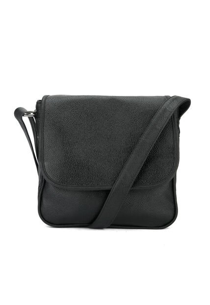 Bolso Manos Libres Macoly 038 Cuero Negro Liso