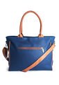 Bolso De Hombro Grande Macoly 870 Mix Azul X Miel de Macoly