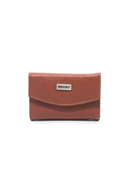 Billetera Mini A035 Cuero Miel Liso