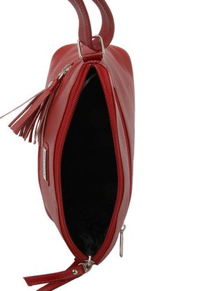 Bolso Manos Libres Macoly 789 Cuero Rojo