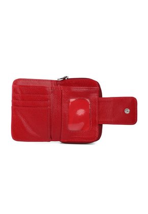 Billetera Mini Macoly A017 Cuero Rojo Liso