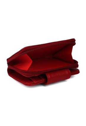 Billetera Mini Macoly A017 Cuero Rojo Liso