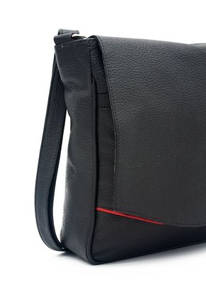 Bolso Manos Libres 1017 Cuero Negro Liso