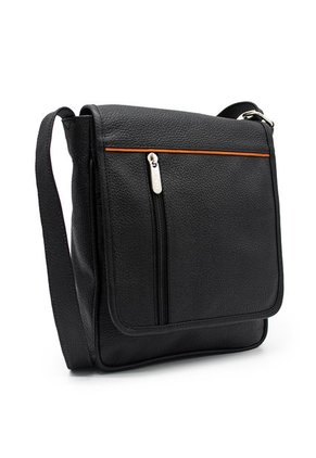 Bolso Manos Libres 1018 Cuero Negro Linea Miel