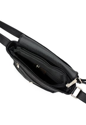 Bolso Manos Libres 1018 Cuero Negro Linea Miel