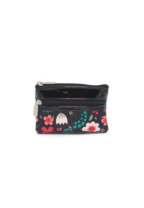 Cosmetiquera, Monedero Y Portaesferos Floralia Negro