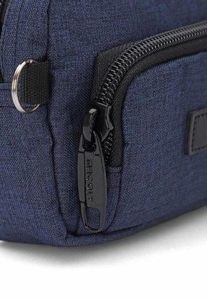 Canguro En Lona 292 Correa Corta Para Uso Riñonera Azul Textil