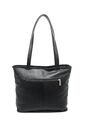 Bolso De Hombro Macoly M877 Cuero Negro Liso de Macoly