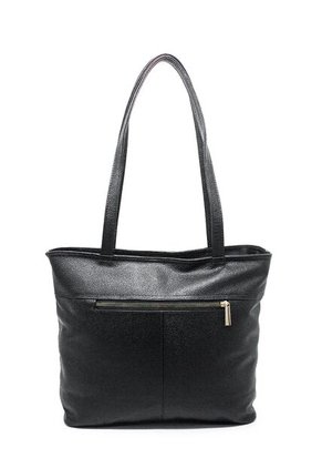 Bolso De Hombro Macoly M877 Cuero Negro Liso