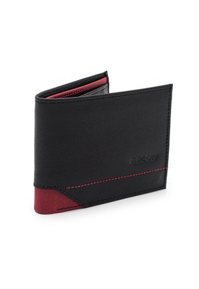Billetera Hombre 330 Cuero Negro X Rojo