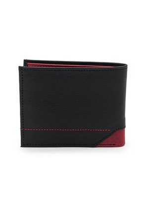 Billetera Hombre 330 Cuero Negro X Rojo