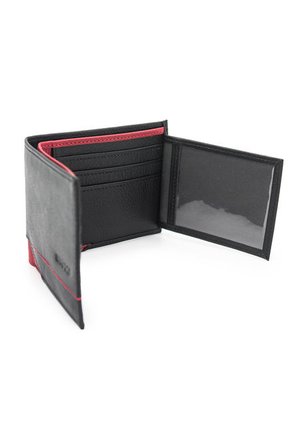 Billetera Hombre 330 Cuero Negro X Rojo