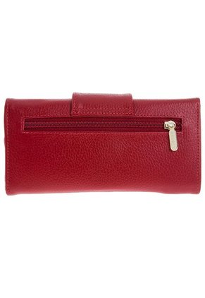 Billetera Grande Macoly A010 Cuero Rojo Liso