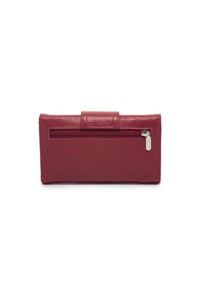 Billetera Grande Macoly A010 Cuero Rojo Liso