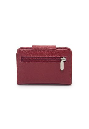 Billetera Mini Macoly A018 Cuero Tala Rojo